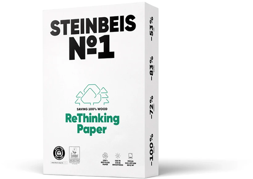 Papier ksero ekologiczny Steinbeis No.1 (A4, 80g/m2, 500 arkuszy, biały)