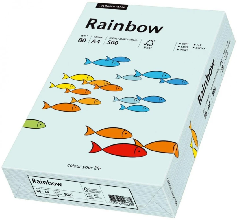 Papier ksero ekologiczny Rainbow jasno niebieski