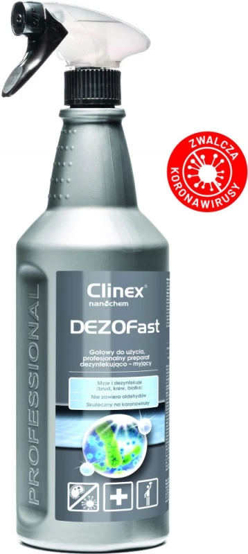 Preparat dezynfekująco-myjący Clinex Dezofast, (antybakteryjny, dezynfekujący, 1l)