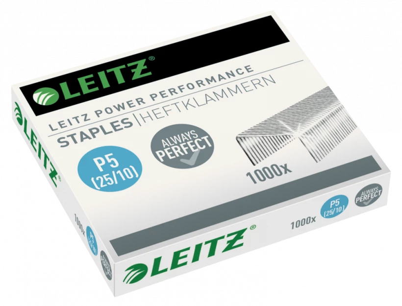 Zszywki Leitz Power Performance P5 (25/10, 1000 sztuk, srebrny)
