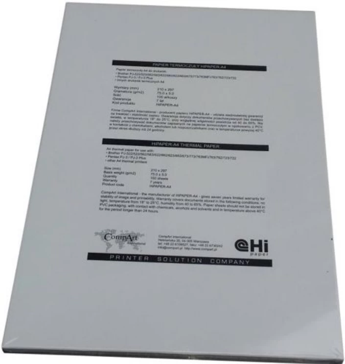 Papier termoczuły HiPAPER-A4, do drukarki Pocket Jet