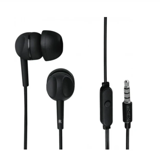 Słuchawki przewodowe dokanałowe Thomson EAR3005BK, z mikrofonem