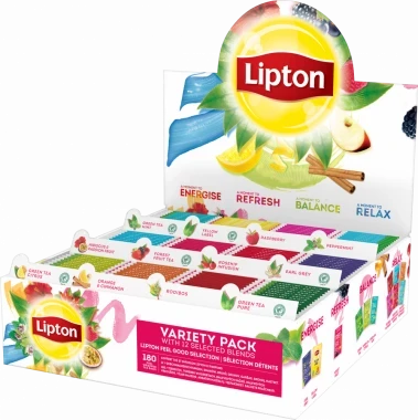 Zestaw herbat w kopertach Lipton Variety Pack, 12 smaków, 180 sztuk x 1.82g