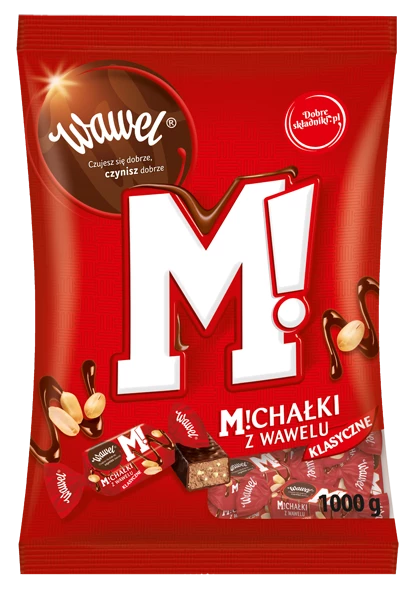 Cukierki Michałki Wawel, orzechowy w deserowej czekoladzie, 1kg