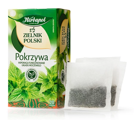 Herbata ziołowa w torebkach Herbapol Zielnik Polski, pokrzywa, 20 sztuk x 1.5g