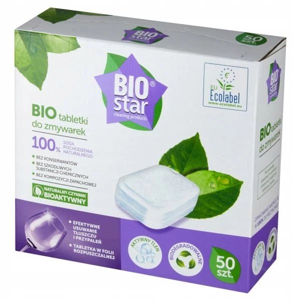 Tabletki do zmywarek BioStar, ekologiczne, 900g, 50 sztuk
