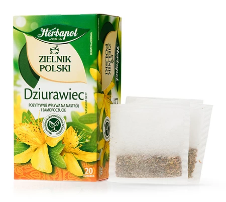 Herbata ziołowa w torebkach Herbapol Zielnik Polski, dziurawiec, 20 sztuk x 1.5g