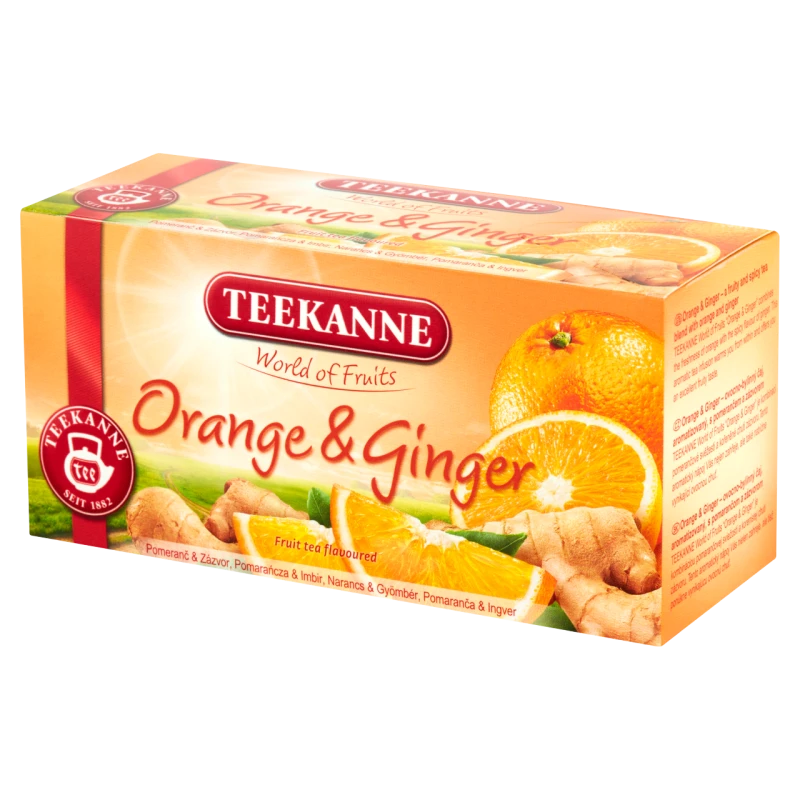 Herbata owocowa w kopertach Teekanne Orange&amp;Ginger, pomarańcza i imbir, 20 sztuk x 2.5g