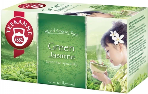 Herbata zielona smakowa w kopertach Teekanne Green&amp;Jasmine, jaśmin, 20 sztuk x 1.75g