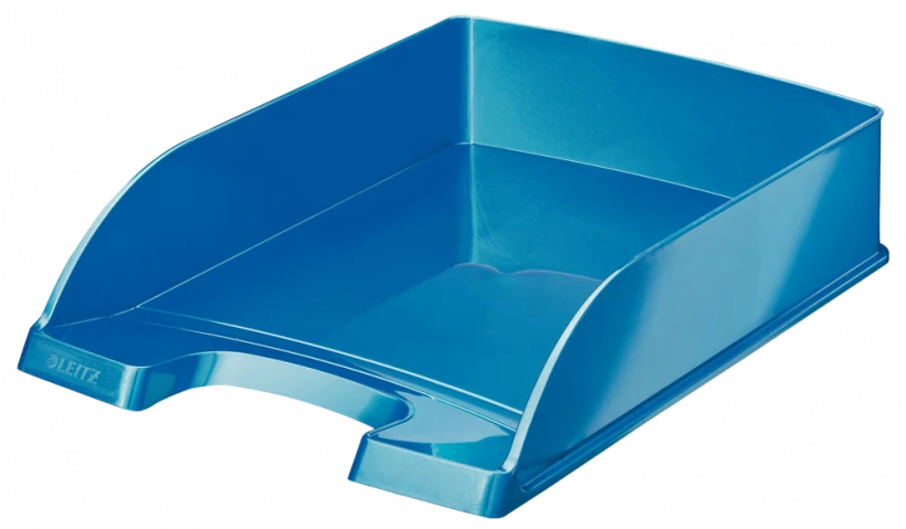 Najwyższej jakości wytrzymała i funkcjonalna półka na dokumenty Leitz Wow Plus w kolorze niebieskim