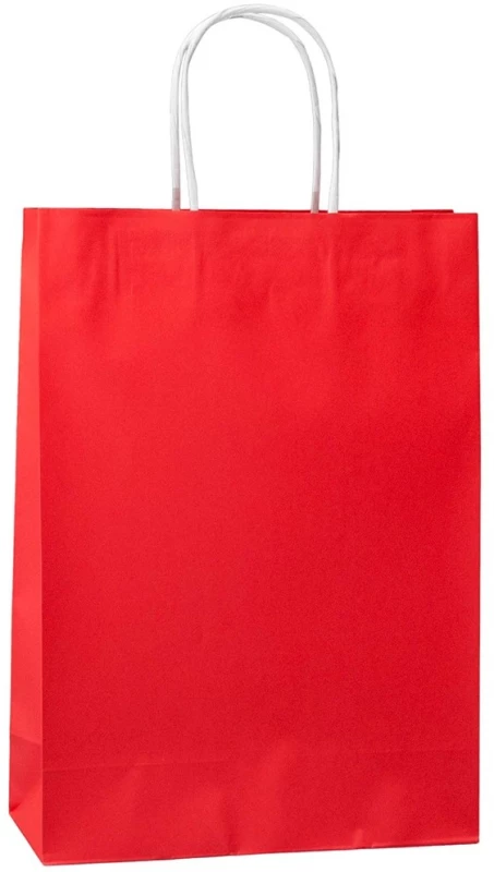 Torba papierowa Ecobag, 240x100x320mm, czerwony
