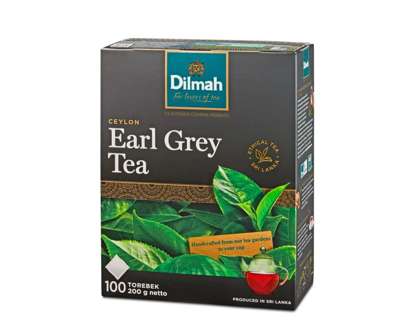 Herbata Earl Grey czarna w torebkach Dilmah, 100 sztuk x 2g