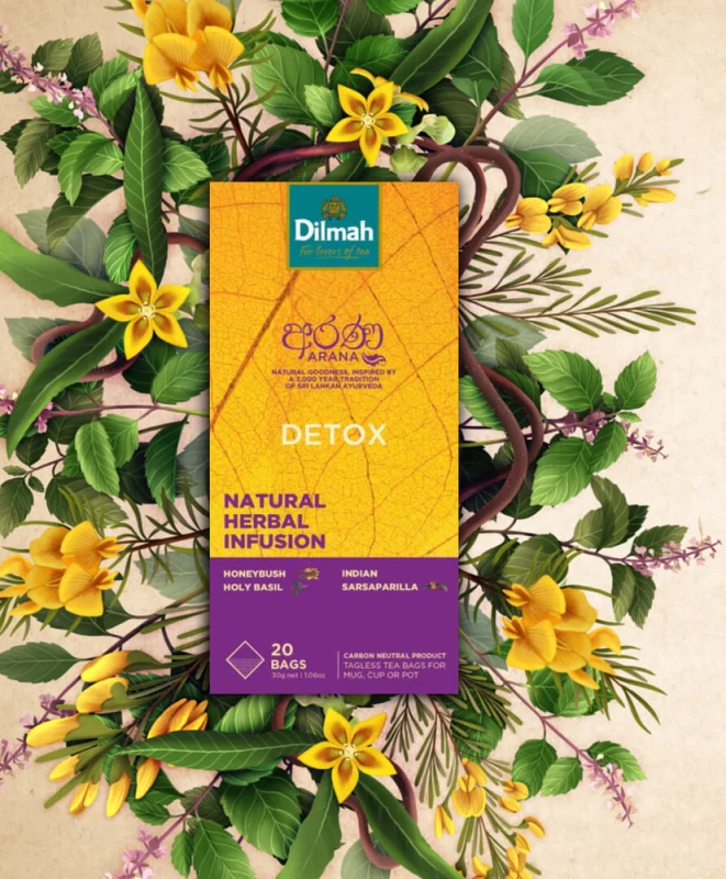 Herbata w torebkach Dilmah Arana Detox / Oczyść ciało, 20 sztuk x 1.5g