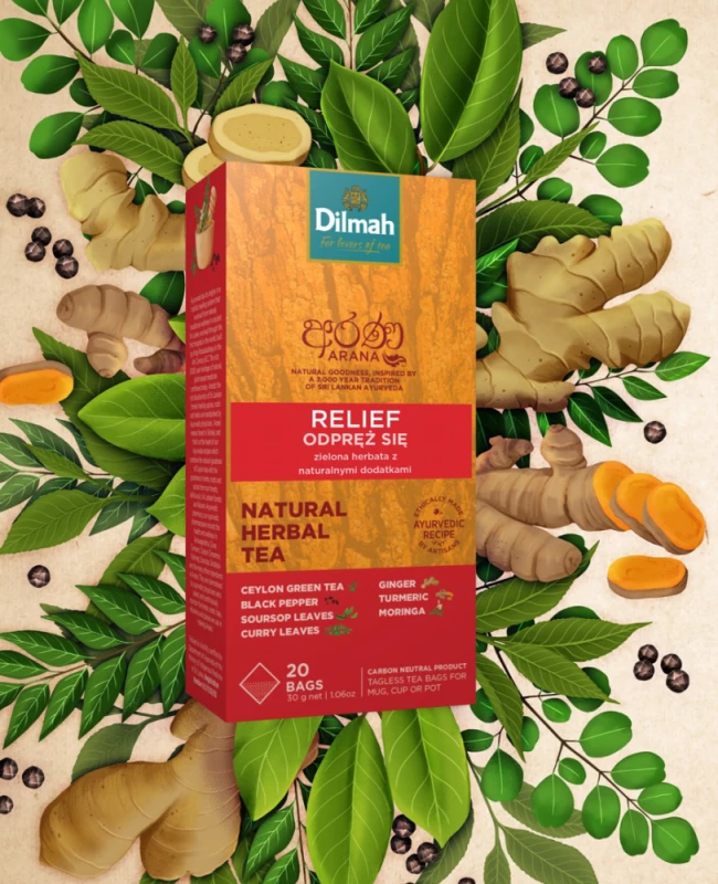 Herbata w torebkach Dilmah Arana Relief / Odpręż się, 20 stuk x 1.5g