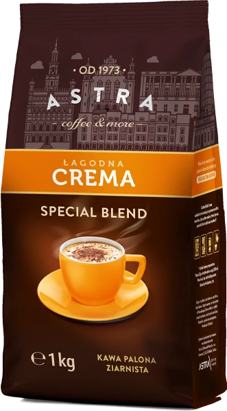 Kawa ziarnista Astra Łagodna Crema Special Blend, 1kg