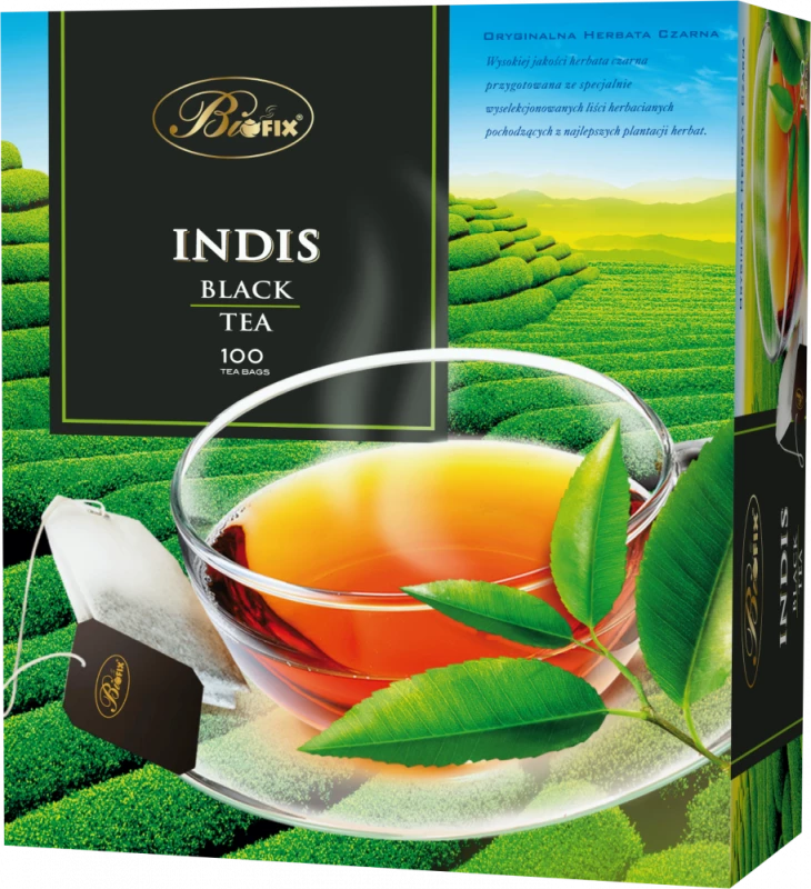 Herbata czarna w torebkach BiFix Indis, 100 sztuk x 2g