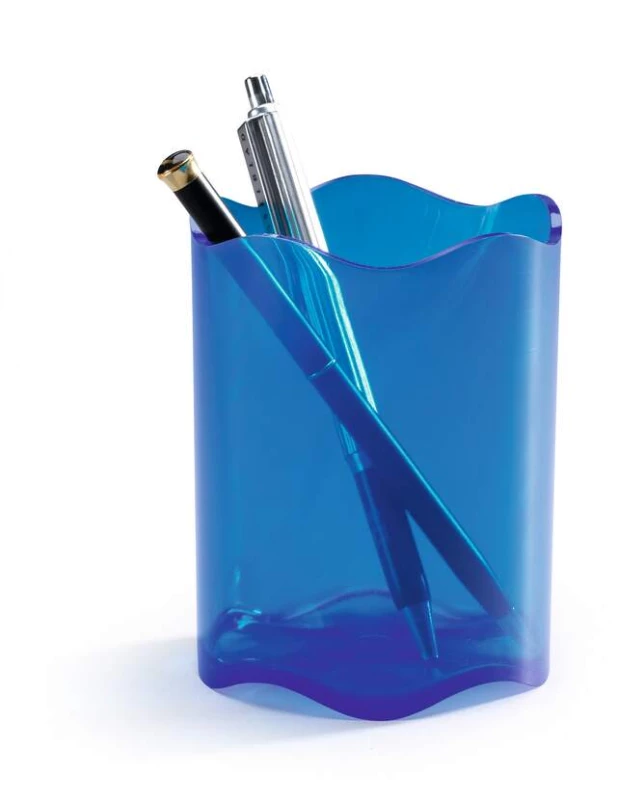 Kubek na długopisy Durable Trend, 80x102mm, przezroczysty niebieski