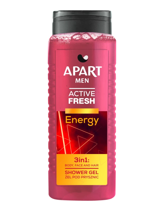 Żel pod prysznic Apart Men Active Fresh Energy 3w1, 500ml