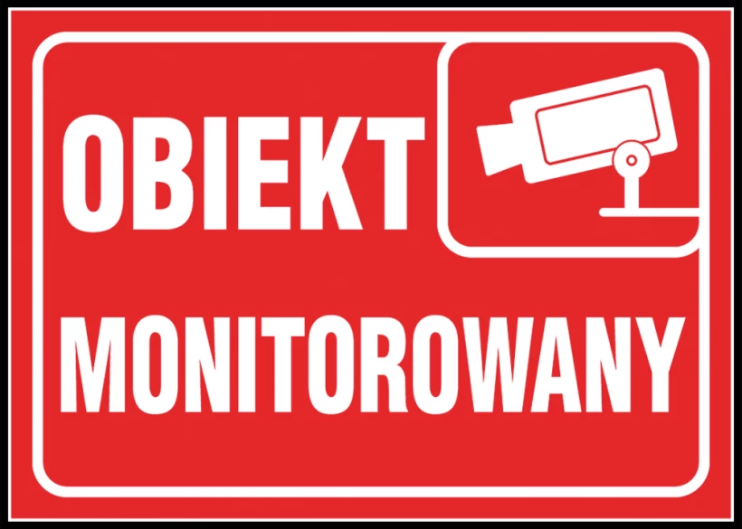 Znak informacyjny Anro, "Obiekt monitorowany", płytka PVC, 15x21cm