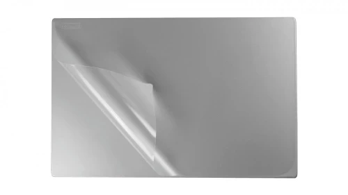 Podkład na biurko Biurfol, 380x580mm, z folią, srebrny
