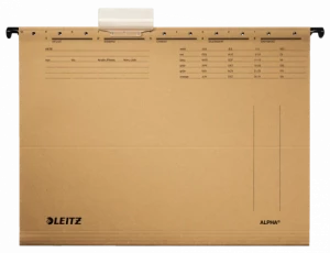 Teczka zawieszkowa kartonowa Leitz Alpha, A4, 348x260mm, 230g/m2, brązowy