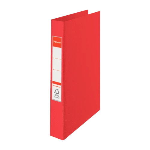 Segregator Esselte Vivida, A4, szerokość grzbietu 42mm, do 190 kartek, 4 ringi, czerwony