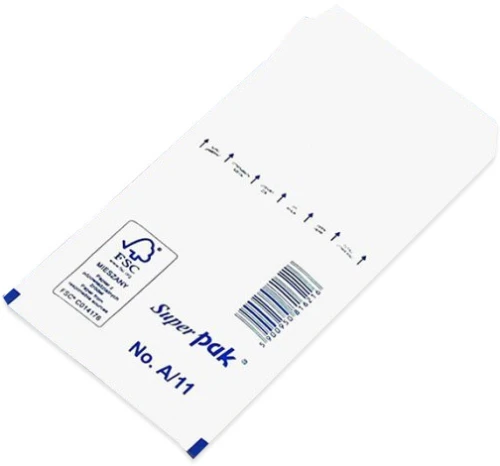 Koperta bąbelkowa NC Super Pak, A11, z paskiem HK, 1sztuka, biały