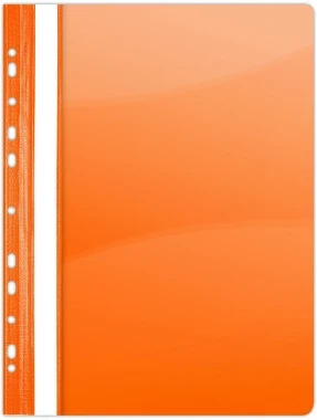 Skoroszyt plastikowy oczkowy Donau, A4, do 200 kartek, pomarańczowy