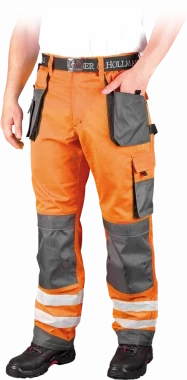 Spodnie odblaskowe do pasa Leber&amp;Hollman Formen, rozmiar 54, pomarańczowo-szary