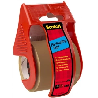 Podajnik z taśmą pakową Scotch NPBS0265, 48mmx20.3m, 1 rolka, czerwony
