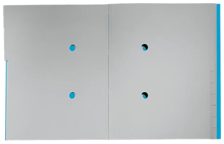 teczka kartonowa segregująca 12 przekładek z gumką niebieska