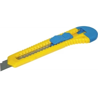 Nożyk z wymiennym ostrzem Donau, 18mm, żółto-niebieski