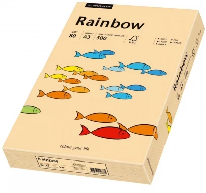 Papier ksero Rainbow, A3, 80g/m2, 500 arkuszy, łososiowy (R40)