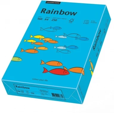 Papier ksero ekologiczny Rainbow, A4, 160g/m2, 250 arkuszy, niebieski (R87)