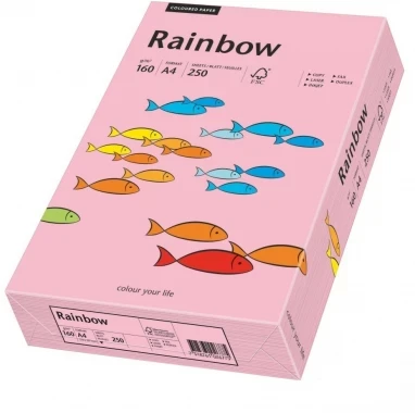 Papier ksero ekologiczny Rainbow A4, 160g/m2, 250 arkuszy, różowy (R55)