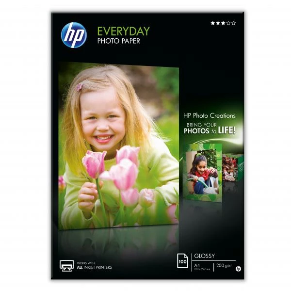 Papier foto HP Everyday Photo Q2510A, A4, 200g/m2, 100 arkuszy, błyszczący