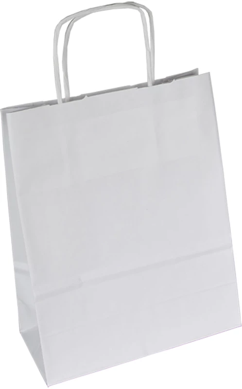 Torba papierowa Ecobag, 180x80x225mm, 250 sztuk, biały