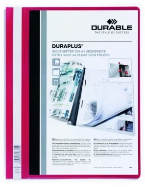 Skoroszyt plastikowy Duraplus Durable, A4, prezentacyjny, czerwony