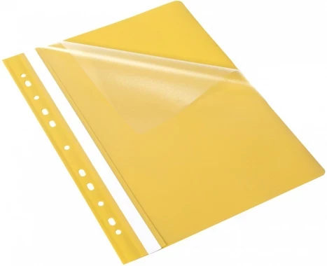 Skoroszyt plastikowy oczkowy Bantex Budget EVO, A4, do 200 kartek, żółty