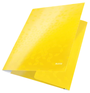 Teczka kartonowa z narożną gumką Leitz Wow, A4, 300g/m2, 3mm, żółty