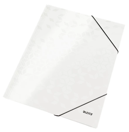 Teczka kartonowa z narożną gumką Leitz Wow, A4, 300g/m2, 3mm, biały