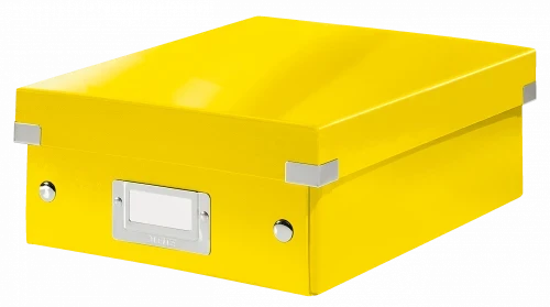 pudełko z przegródkami Leitz Click&amp;Store Wow, 220x100x282mm, żółty