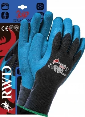 Rękawice ocieplane Reis Dragon RWD, rozmiar L, czarno-niebieski
