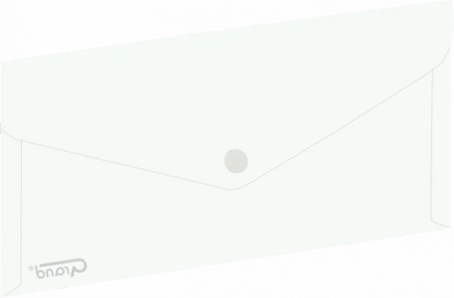 Teczka kopertowa Grand, DL (254x130mm), na zatrzask, biały