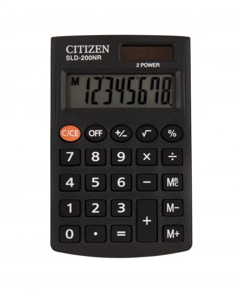 Kalkulator kieszonkowy Citizen SLD-200NR, 8 cyfr, czarny