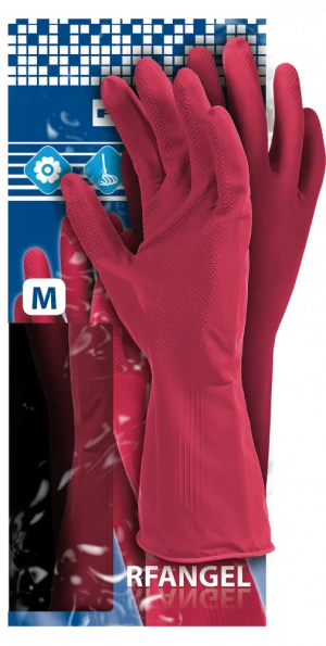 Rękawice lateksowe Reis RF, rozmiar M, różowy