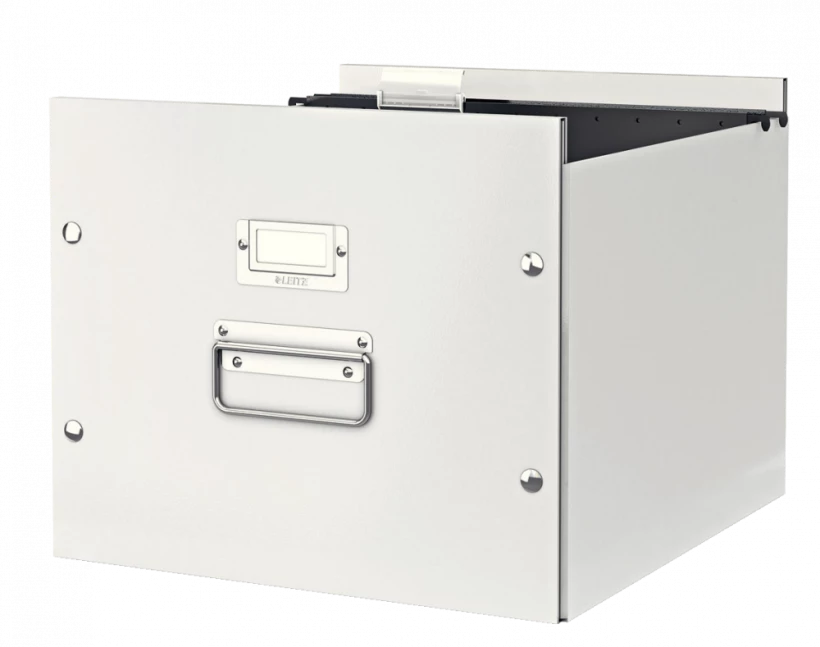 Pojemnik na 15 teczek zawieszanych Leitz Click&amp;Store, A4, 370x356x282mm biały