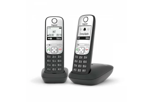 Telefon bezprzewodowy Siemens Gigaset DECT A690 DUO, czarno-srebrny