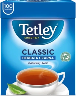 Herbata czarna w torebkach Tetley Classic, 100 sztuk x 1.5g