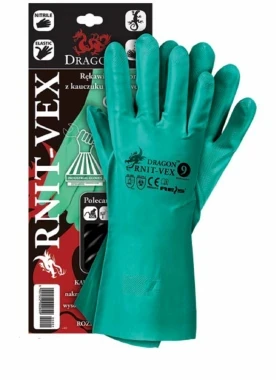 Rękawice nitrylowe Reis RNIT-VEX, rozmiar 7, zielony (c)